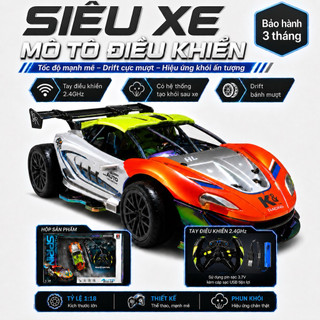 Điều Khiển Từ Xa Drift Thể Thao Kèm Vô Lăng Có Đèn Khói, Ô Tô Điều Khiển Từ Xa Cho Bé, Qùa tặng cho bé