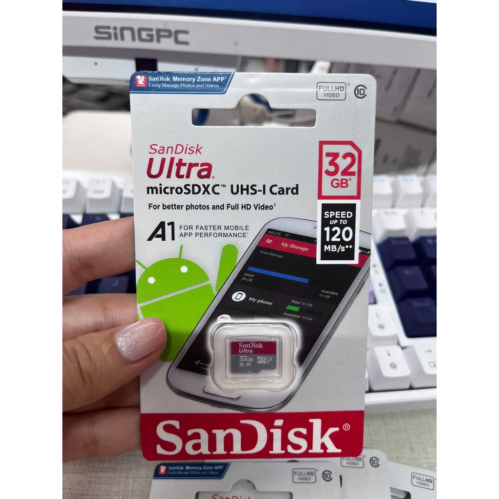 Thẻ Nhớ SanDisk 64GB Ultra Cho Camera Imou Ezviz Yoosee Điện Thoại Máy Ảnh Máy Quay Phim Tốc Độ Cao Chính Hãng