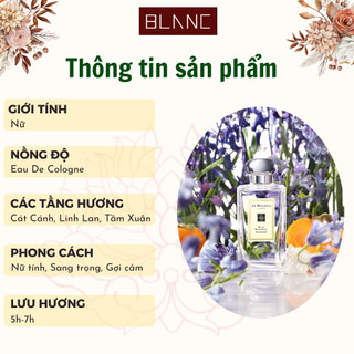 Nước Hoa Chiết Wild BlueBell BLANC PERFUME, Dầu Thơm Hương Hoa Cỏ Xanh Tự Nhiên, Nữ Tính, Sang Trọng, Tươi Mới