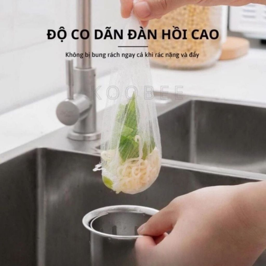 Combo 100 Túi Lưới Lọc Rác ALOHOME Cho Bồn Rửa Chén Bát Túi Lọc Rác Thoát Nước Nhà Bếp Tiện Dụng