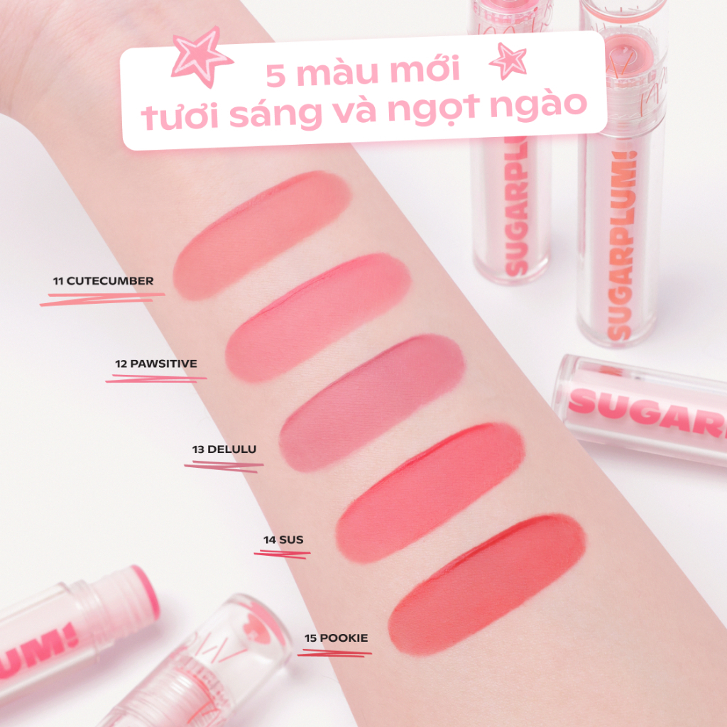[LS HOT] Son Tint Nước Mịn Lì Thuần Chay SUGARPLUM MistyNow Blurring Tint (3.8g)