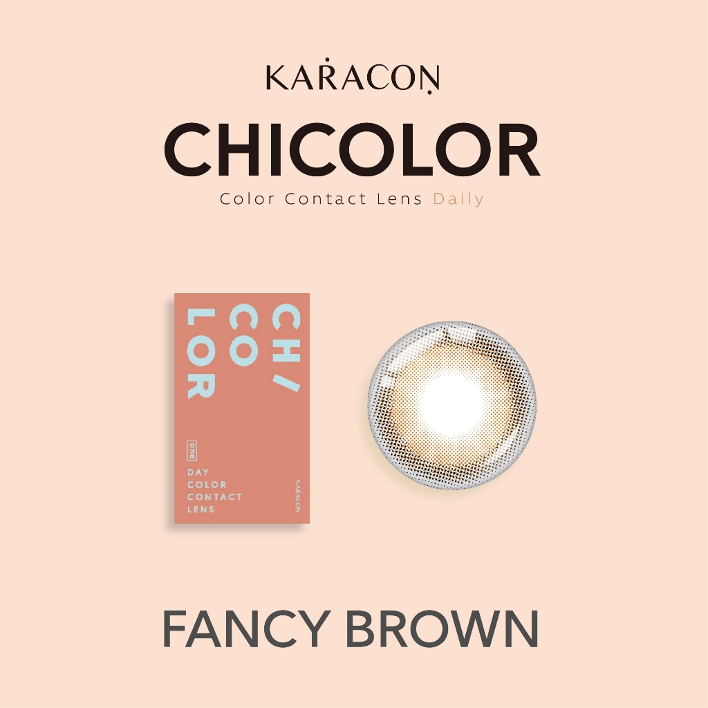 [Lens 1 Ngày] - Lens Màu Tự Nhiên - KARACON CHICOLOR - #01 Fancy Brown (2 Chiếc)
