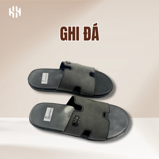 [SALE 7.7 GIẢM 30K] Dép Chữ H Quai Ngang Đế PU Quai Da Mềm Chắc Chắn Êm Chân Thời Trang Nam Size 38-44