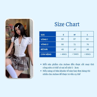 Áo kiểu nữ dáng croptop tay bồng, Áo cổ V tay bồng thắt nơ phối ren siêu xinh
