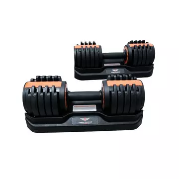 Tạ tay điều chỉnh 12 Kg (2 tay =24kg) điều chỉnh Tạ tay + đòn tạ dài + tạ ấm BẢO HÀNH 12 THÁNG