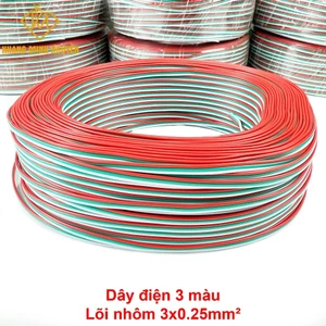 Dây điện nhỏ 3 dây - 3 màu - dây điện 3pin dùng cho mạch đèn led, mạch điện tử