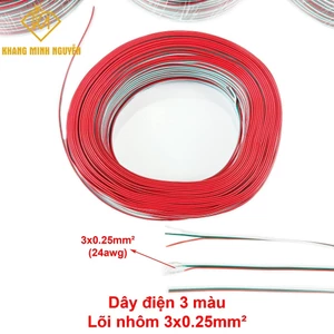 Dây điện nhỏ 3 dây - 3 màu - dây điện 3pin