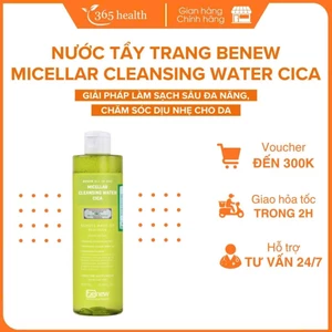 Nước tẩy trang đa năng tin chất rau má - BENEW MICELLAR CLEANSING WATER CICA Chai 300ml