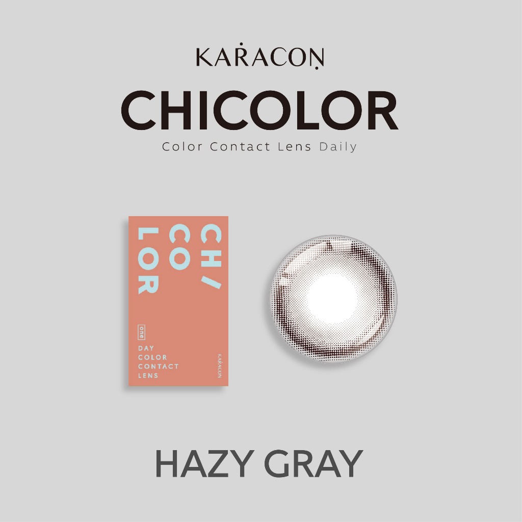 [Lens 1 Ngày] - Lens Màu Tự Nhiên - KARACON CHICOLOR 38% - #03 Hazy Gray (2 Chiếc)