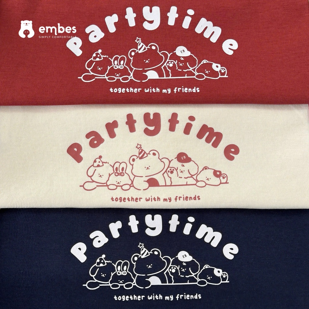 Bộ Cộc Cho Bé Embes, Bộ Tank Top In Hình Phối Màu Chất Cotton Mềm Mát Cho Bé Trai Size Từ 8-17Kg