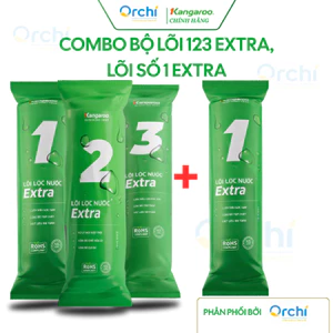 Combo Lõi Lọc Nước Số 1 2 3 Extra Và Lõi Lọc Nước Số 1 Kangaroo Extra Chính Hãng Loại Bỏ Bụi Bẩn Tạp Chất Siêu Mịn