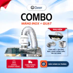 Bộ máng hút khói inox 201 GEER HF200 130W chính hãng – Kèm quạt thông gió và khay hứng dầu, hút mùi bếp hiệu quả — ảnh 1