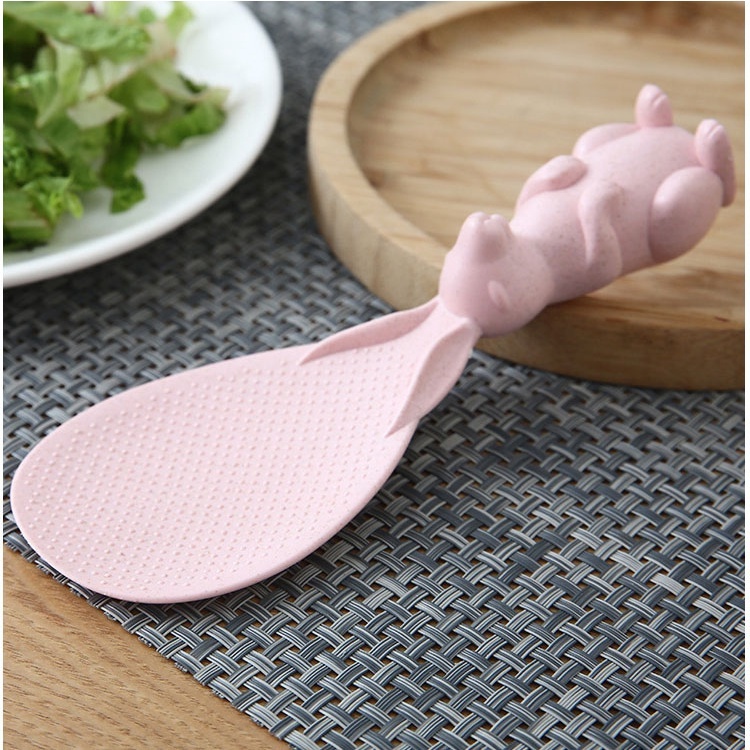 Muỗng Xới Cơm Có Thể Để Đứng, Vá Cơm Hình Con Vật Dễ Thương