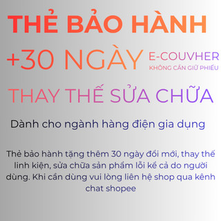 Gói bảo hành điện tử 30N dành cho Thiết bị gia dụng Quạt Năng lượng mặt trời