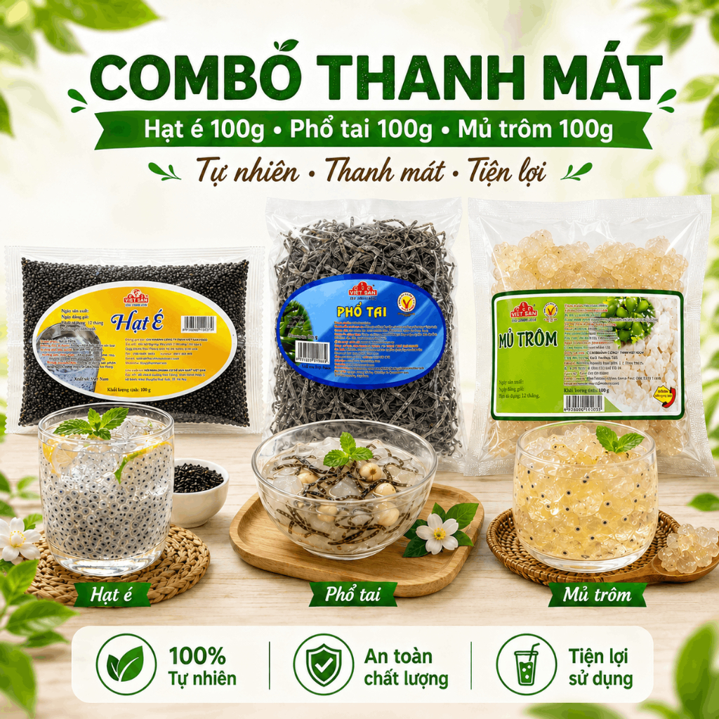 Hạt É - Phổ Tai Việt San 100g - Nguyên Liệu Pha Nước Mát Giải Nhiệt Tự Nhiên