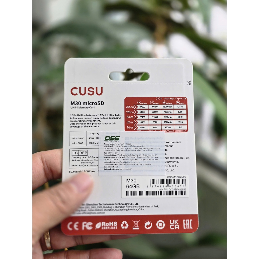 Thẻ nhớ 64G 128G Class 10 U3 cho camera hành trình – quay 4K mượt – BH 36 tháng
