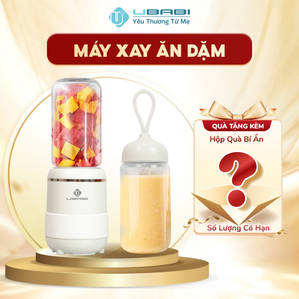 Máy Xay Ăn Dặm Ubabi ST004 Máy Xay Đa Năng 200W Cối Thủy Tinh Xay Nhanh 30s  (Bảo Hành 12 Tháng)