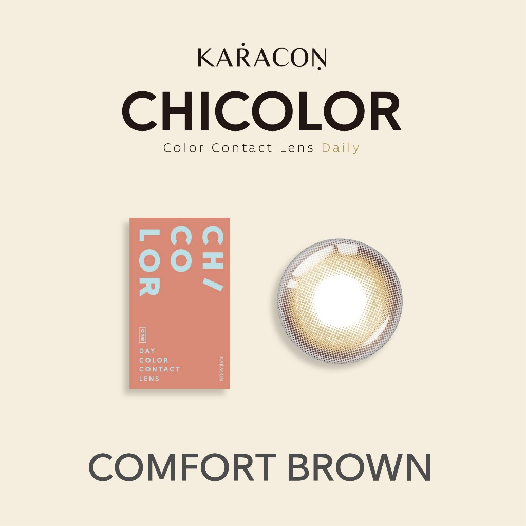 [Lens 1 Ngày] Lens Màu Tự Nhiên - KARACON CHICOLOR 38% - #04 Comfort Brown (2 Chiếc)