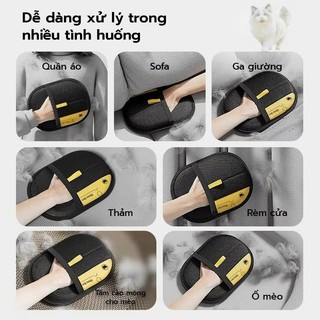 găng tay loại bỏ lông lăn bụi – hút lông tĩnh điện, làm sạch nhanh