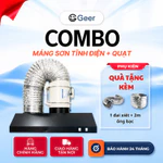 Combo hút khói bếp sơn tĩnh điện GEER HF150/75W chính hãng – Máng hút khói và quạt hút mùi công suất lớn, chạy êm — ảnh 1