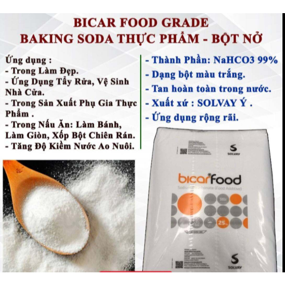 1kg Bột Baking Soda Đa Năng - Tẩy Rửa, Khử Mùi, Làm Đẹp An Toàn