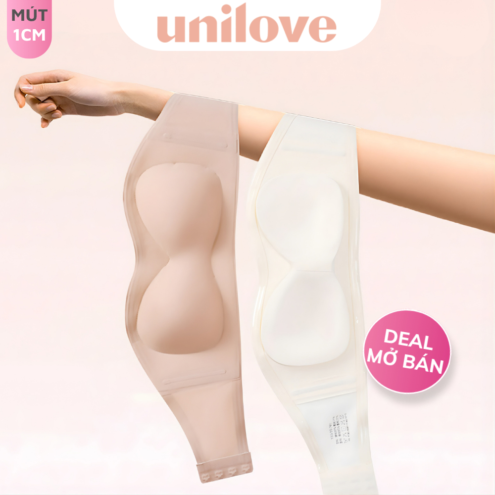 Unilove Bra Áo Lót Quây Ngang Cúp Ngực Chống Tuột Không Dây Siêu Bám Không Dây Không Gọng 2271