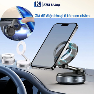Giá đỡ điện thoại ô tô nam châm – Thiết kế gấp gọn, xoay 360 độ, đa năng cho gương/kính/taplo