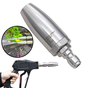 UTUONY Béc Phun Inox Xoay Mạ Crom Độ Cho Máy Rửa Xe Khớp Nối Nhanh Ren 1/4 Áp Tối Đa 3600 PSI