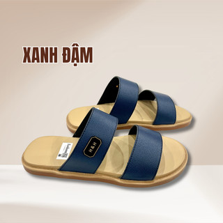 [SALE 7.7 GIẢM 30K] Dép nam hai quai ngang cầu đế cao su hai lớp chống trơn trượt, quai da mềm trẻ trung