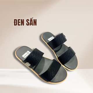 [SALE 7.7 GIẢM 30K] Dép nam hai quai ngang cầu đế cao su hai lớp chống trơn trượt, quai da mềm trẻ trung
