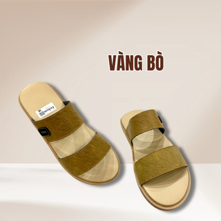 [SALE 7.7 GIẢM 30K] Dép nam hai quai ngang cầu đế cao su hai lớp chống trơn trượt, quai da mềm trẻ trung