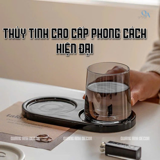 Ly Thủy Tinh Borosilicat Chịu Nhiệt Chuyên Uống Cocktail  | Cốc Ly Decor, Ly Rock, Chivas Cao Cấp Dáng Trụ Trơn