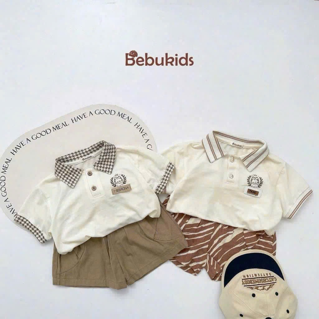 Set Bộ Bé Trai Cộc Tay Năng Động Minium Bebu Size 80-120 (8-23kg)