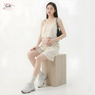 Quần Đùi Bầu Belles Chất Đũi Mềm Mát Dáng Ngố Lửng Mùa Hè Mặc Nhà Có Chun Rút Điều Chỉnh Co Giãn Mẫu Mới 2026 QĐL36