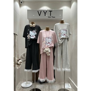 PHẠM THÙY SHOP: SET BỘ MÈO KITTY MIX QUẦN DÀI HÀNG VYT