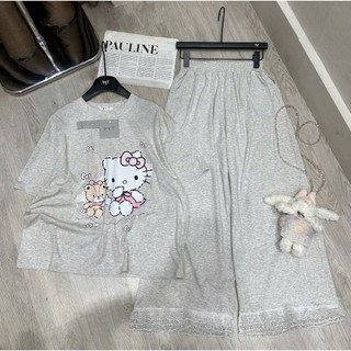 PHẠM THÙY SHOP: SET BỘ MÈO KITTY MIX QUẦN DÀI HÀNG VYT