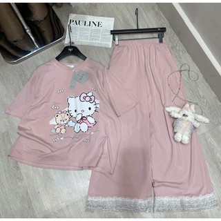PHẠM THÙY SHOP: SET BỘ MÈO KITTY MIX QUẦN DÀI HÀNG VYT