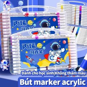 Bút acrylic Mesibo 80 màu dung tích lớn, đầu mềm dễ rửa, không thấm giấy, chuyên vẽ graffiti