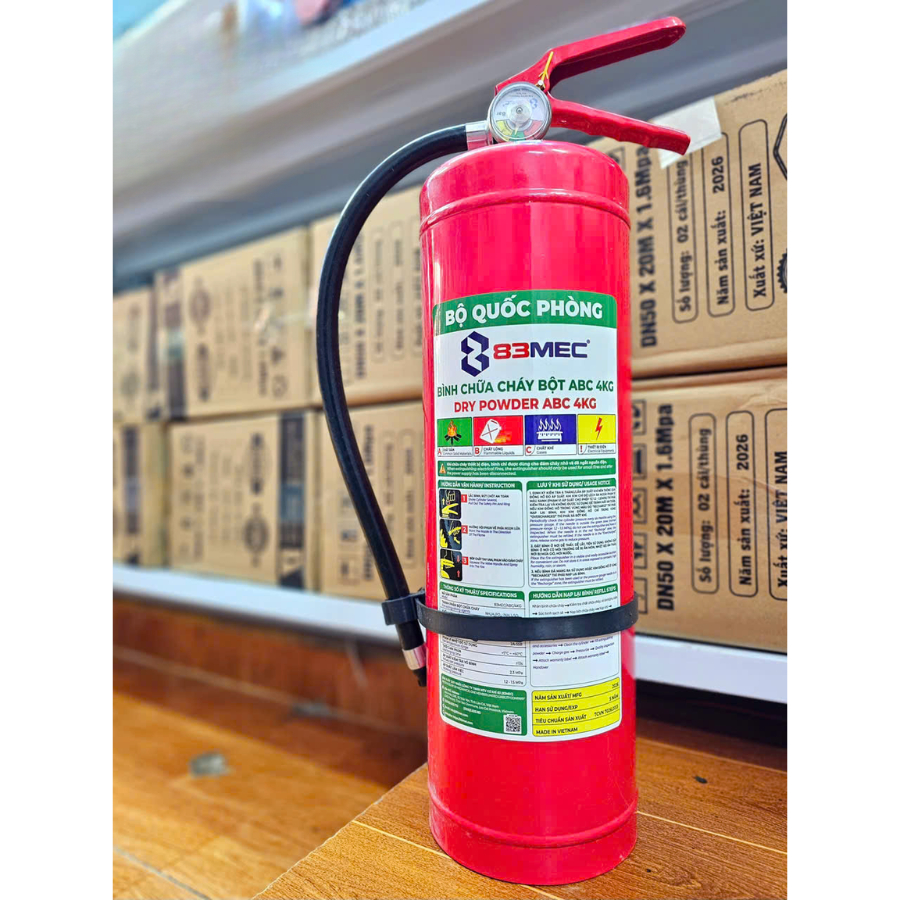 Bình chữa cháy bột ABC 4kg 83MEC/BQP