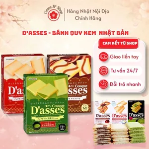 Bánh quy D'ASSES đa dạng hương vị hộp 90g - Giòn tan, Kem thơm béo - Chuẩn vị Nhật