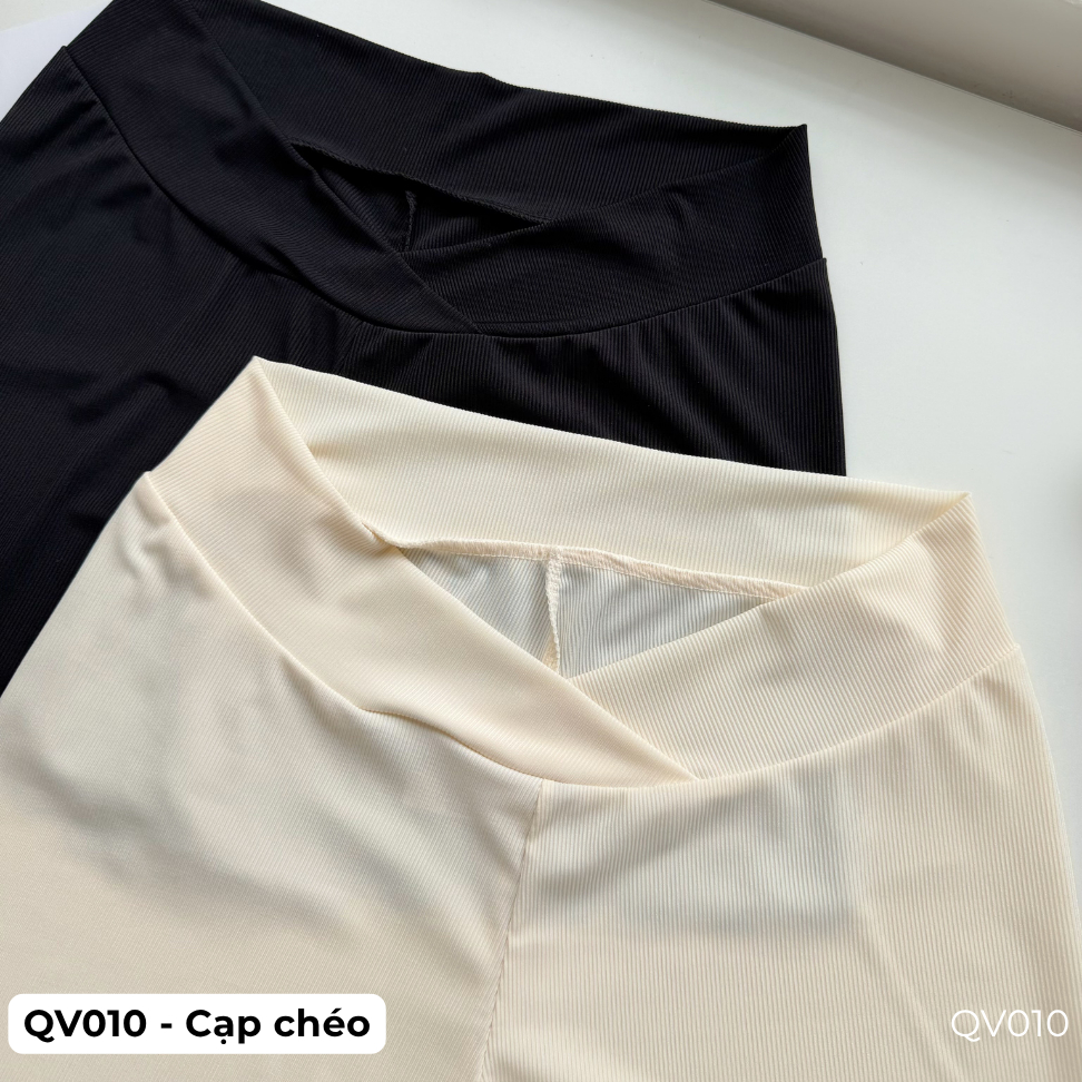 Quần Mặc Váy Bầu Co Giãn Mềm Mịn, Quần Bảo Hộ Bầu Cạp Chéo/Đáp Bụng, Mặc Váy An Toàn, Thoải Mái QV010 QV011 B2MUM