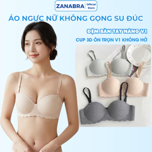 Áo ngực su đúc mút bàn tay nâng ngực, áo lót nữ họa tiết sọc caro xinh xắn ZANABRA A923