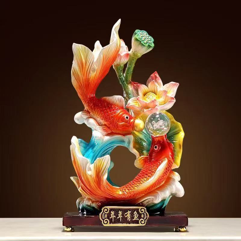 Bộ cá mẫu tượng cá chép tài lộc trang trí nhà cửa
