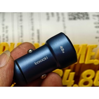 Tẩu sạc nhanh Toocki xe hơi 48W, 2 cổng USB-A + USB-C