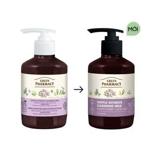 Dung Dịch Vệ Sinh Phụ Nữ Apteka Làm Dịu Da, Cân Bằng Độ pH Green Pharmacy (370ml)