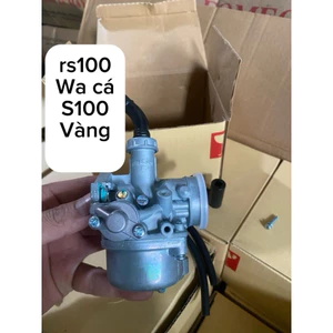 Chế hoà khí rs100 bình xăng con indo (hộp vàng)