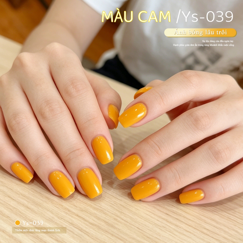 XEIJAYI 10ml - Sơn móng tay dạng gel màu vàng xoài mới, màu sắc tươi tắn, đạt chuẩn salon.