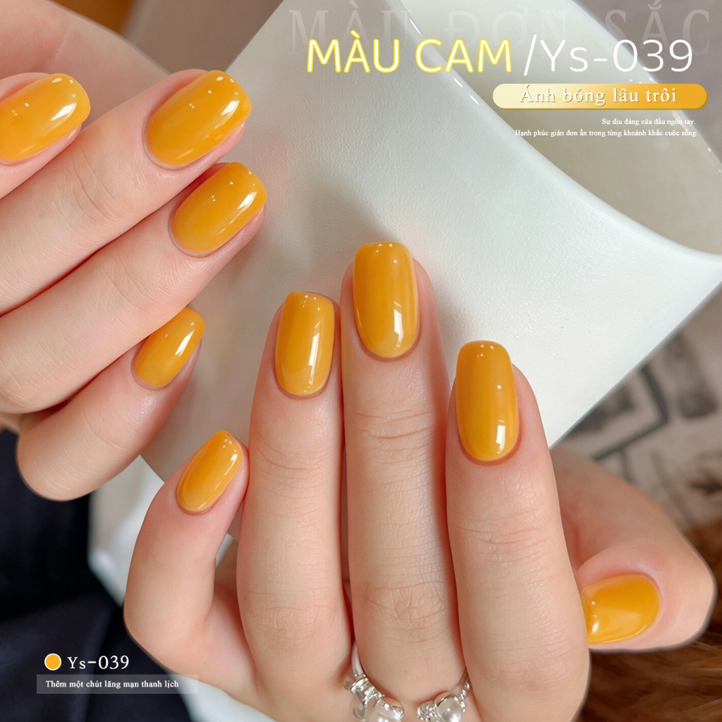 XEIJAYI 10ml - Sơn móng tay dạng gel màu vàng xoài mới, màu sắc tươi tắn, đạt chuẩn salon.