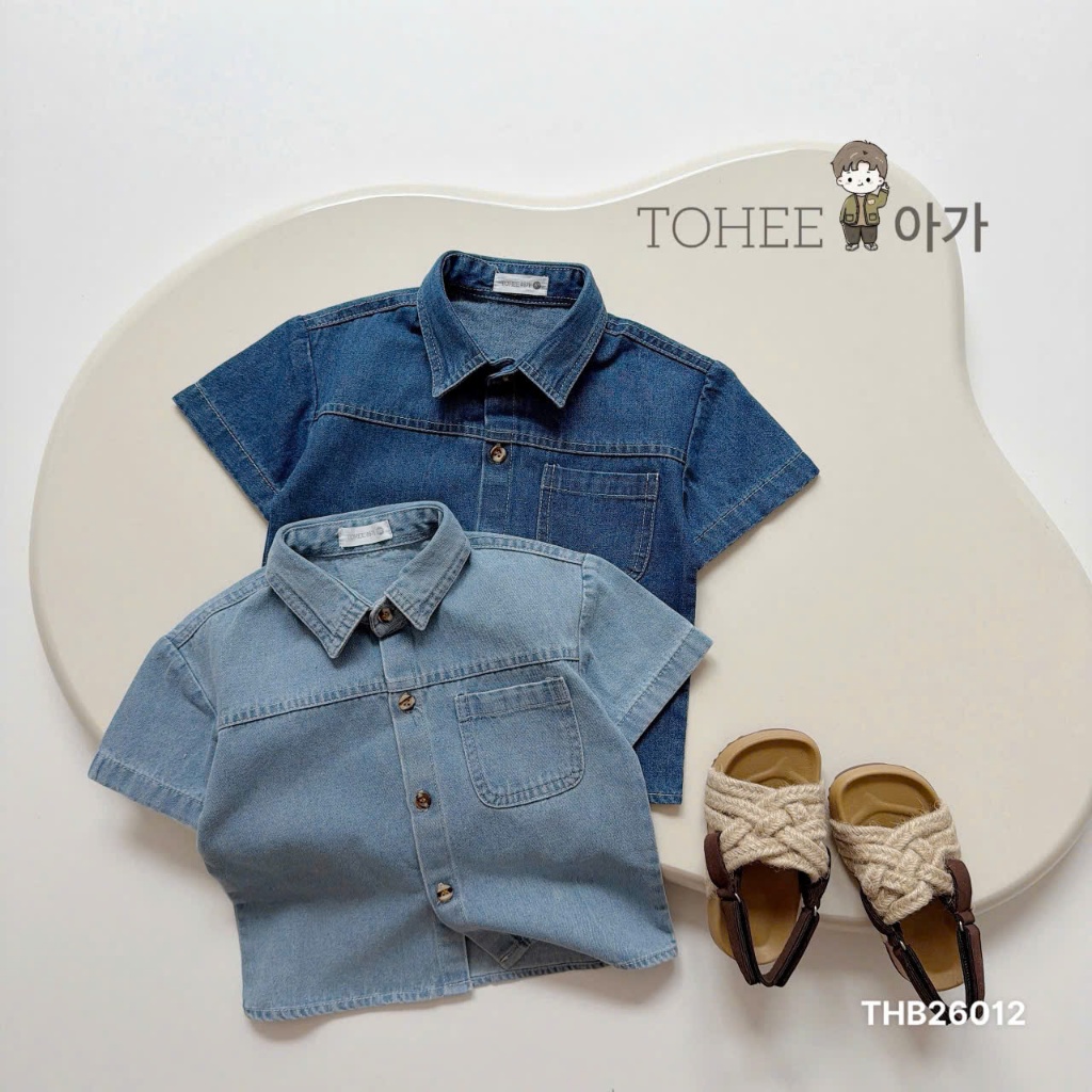 Bộ jean cộc unisex cho bé trai bé gái, bộ bò cá tính phong cách Hàn Quốc (không kèm áo phông trắng)