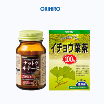 Combo Natto 2000 và Ginkgo hỗ trợ bổ não, phòng ngừa tai biến (Natto 2000 + Trà Ginkgo)